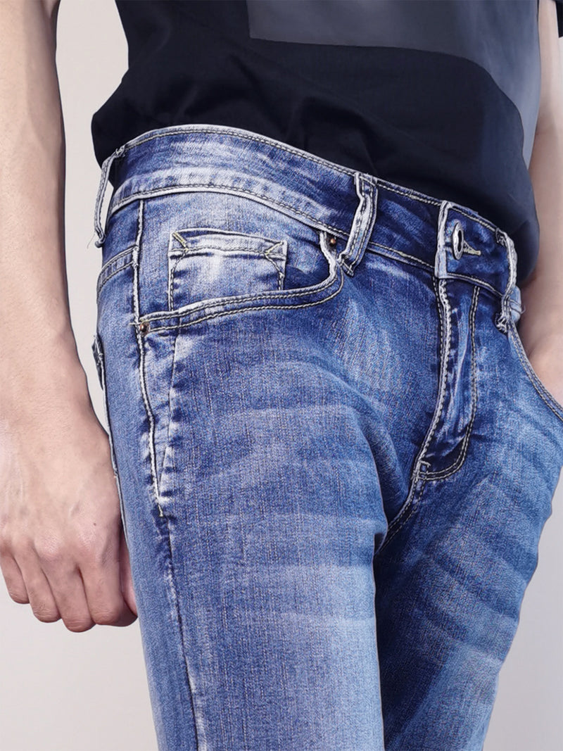 Men Slim Fit Jeans-Blue - F9M179