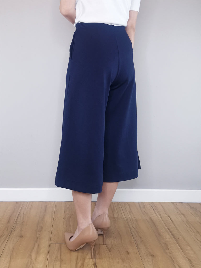 Women Culottes Trousers - Navy - M0W469