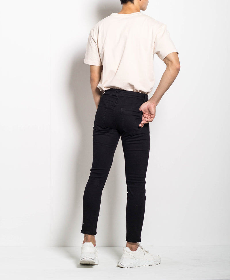 Men Long Jeans - Black - M0M621