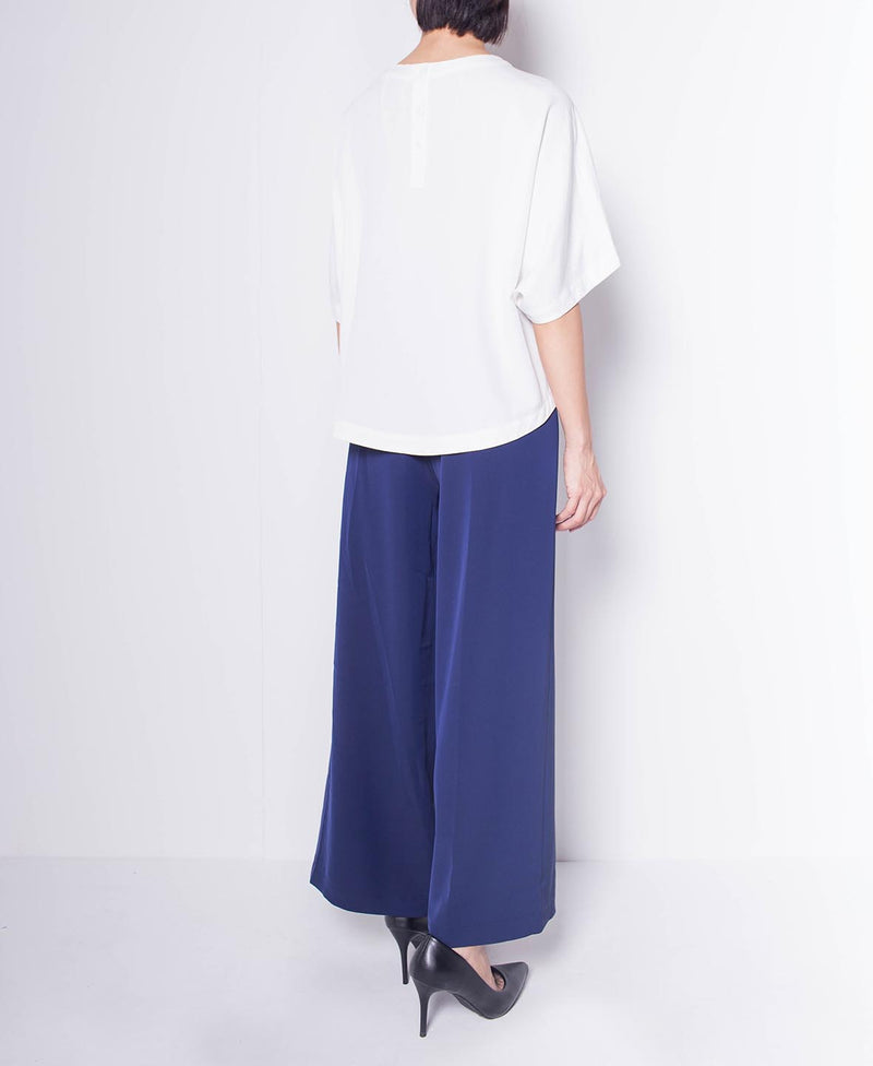 Women Short-Sleeve Blouse - White - H0W939
