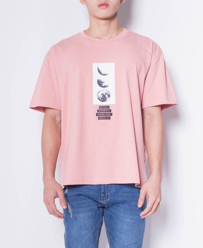 Men Short-Sleeve Oversized Graphic Tee - Pink - H0M551