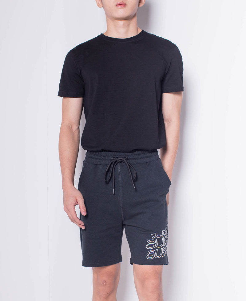 Men Knit Short Jogger - Black - H0M513