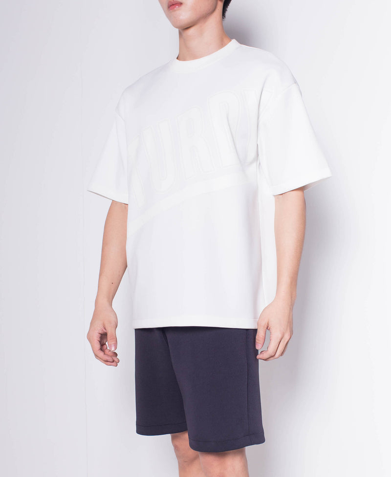 Men Short-Sleeve Oversized Sweatshirt - White - H0M632