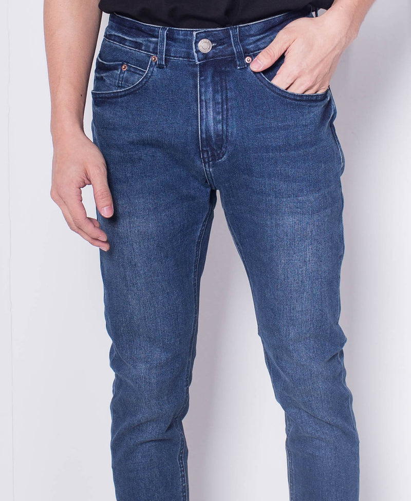 Men Skinny Long Jeans - Dark Blue - H0M705
