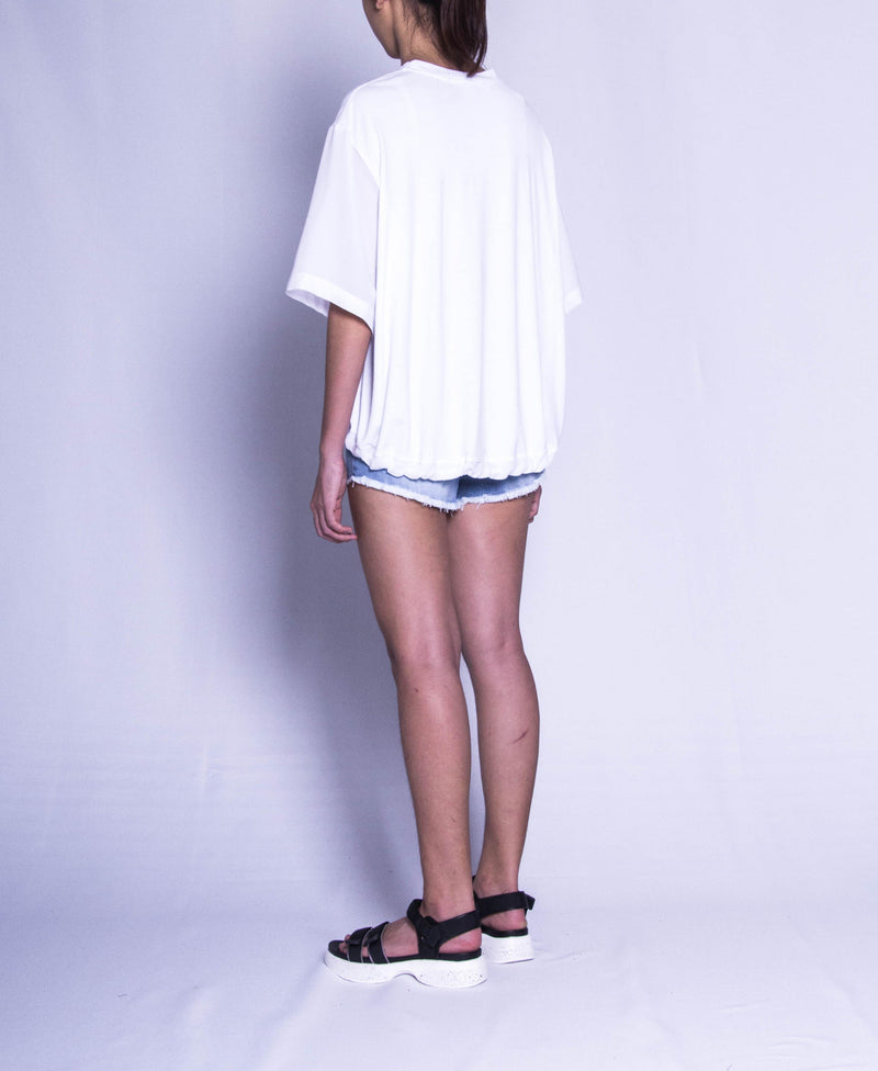 Women Short-Sleeve Fashion Tee - White - F9W162