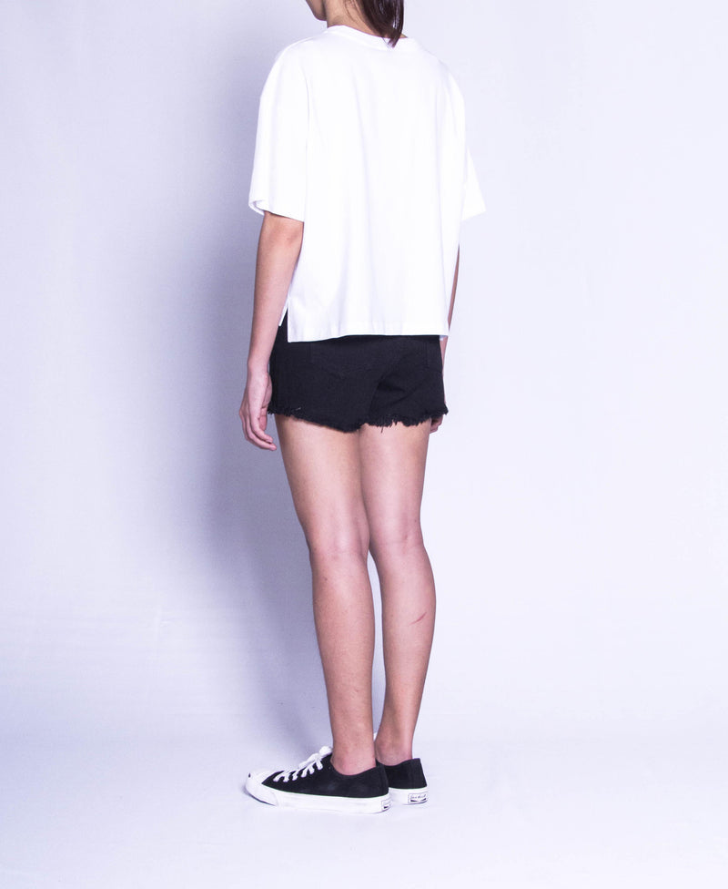 Women Short Sleeve Graphic Tee - White - F9W177