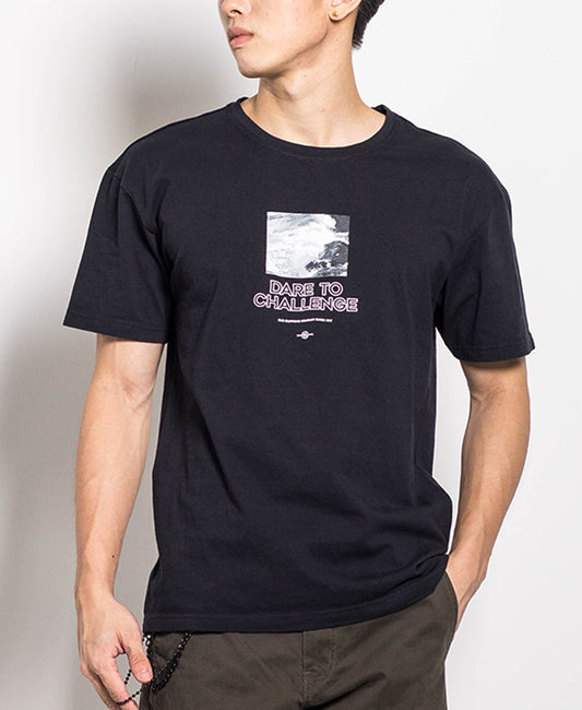 Men Oversized Fashion Tee - Black - H0M561