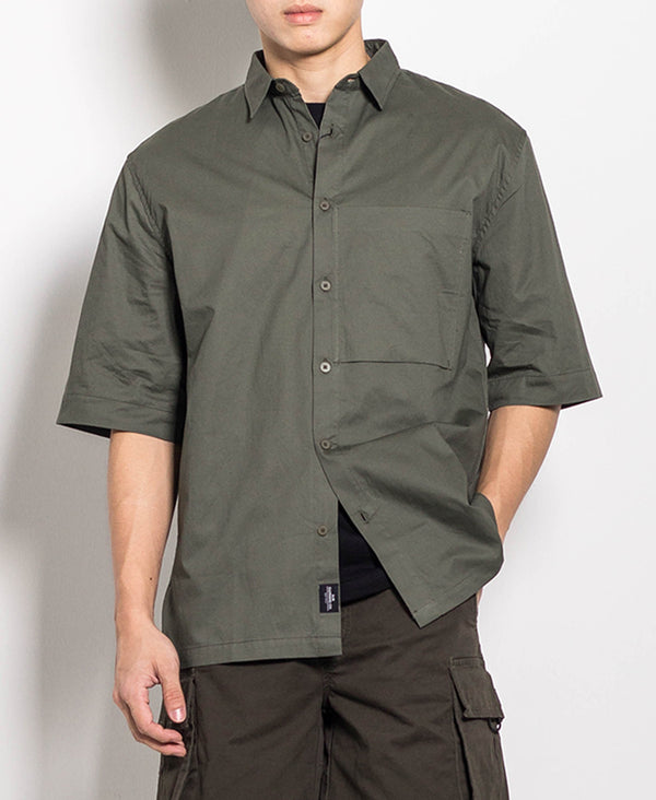 Men Shirt - Army Green - H0M665
